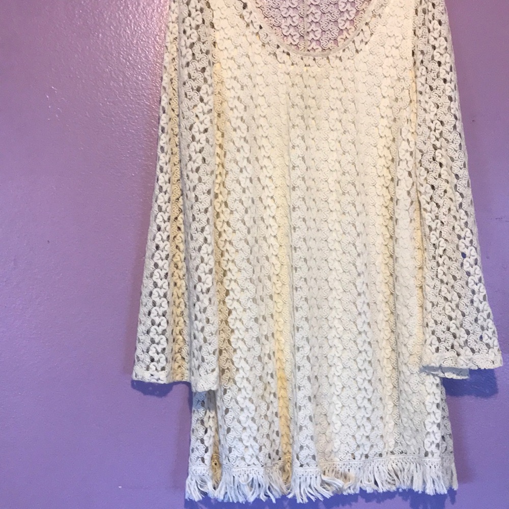 White boho chic dress